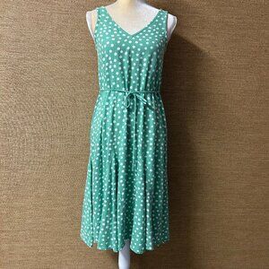 green emerald velvet dress Green Polka Dot Kennedy Midi Dress main image 0